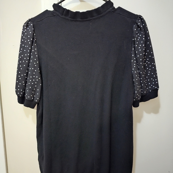 Adrianna papell short sleeve black shirt - Picture 4 of 5